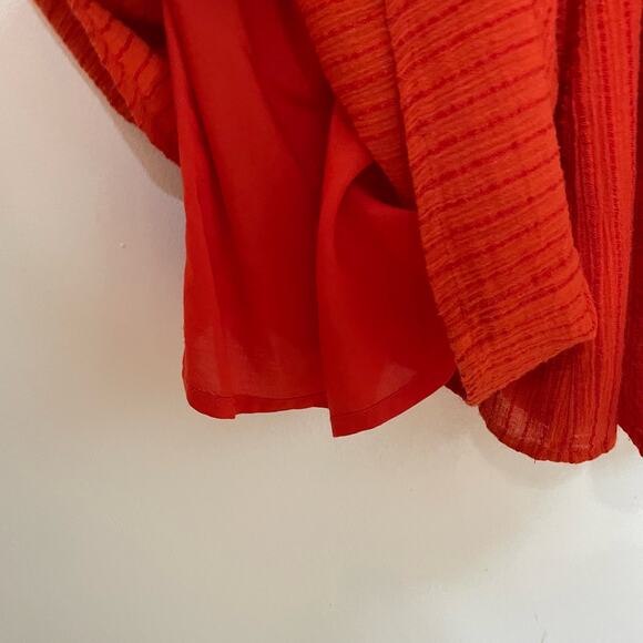 Maeve Orange Textured Jumper 2P Womens Wide Leg Halter Sleeveless Boho Twist - Picture 5 of 9